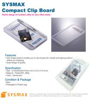 Compact Clip Board Mini Receipt Bill Credit Card Holder  