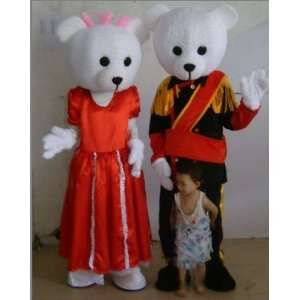    The wedding couple bear cartoon Character Costume: Toys & Games