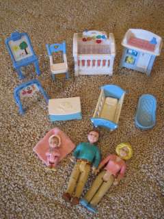   Loving Family Dollhouse People, Baby, Nursery, Accessories Lot  