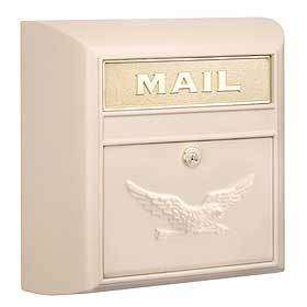 LOCKING MAILBOX   Modern BEIGE Wall Mount Mail Box   (2) Door Styles 