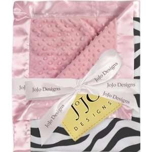  Funky Zebra Pink Baby Blanket by JoJo Designs White Baby
