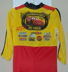 CARS Lightning McQueen Pit Crew costume dress up Size 3T 4T NWT boys 
