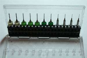 10 MICRO DRILLS SET 0.4mm 1.2mm CNC/PCB /ROUTER BITS  