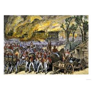 Capture and Burning of Washington D.C. by the British in 1814 Premium 