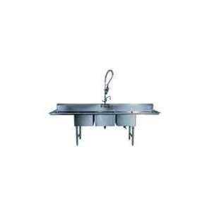 Win Holt Equipment Group Triple Compartment Bakery/Deli Sink, 19 x 