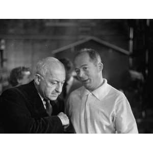  Directors Cecil B. Demille and Billy Wilder Talking During 
