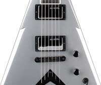 Dean V Dave Mustaine Guitar, Signature Metallic Silver 