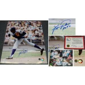  Fergie Jenkins Signed Cubs Action 16x20 w/HOF91 Sports 