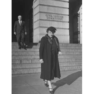  Frances Perkins Walking Outside Civil Service Commission 