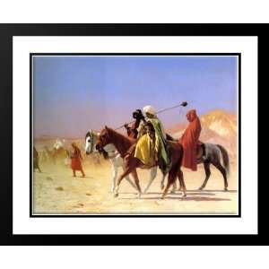 Gerome, Jean Leon 36x28 Framed and Double Matted Arabs Crossing the 
