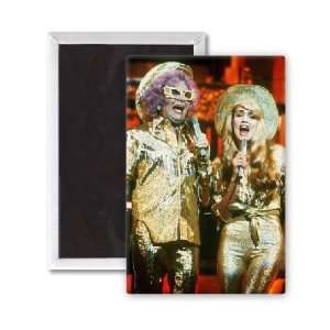  Dame Edna Everage with Jerry Hall   3x2 inch Fridge Magnet 