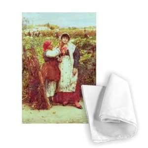  Peasants in a vineyard by Luigi Nono   Tea Towel 100% 