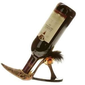 Mark Roberts Festive High Heel Shoe Wine Holder Gold 