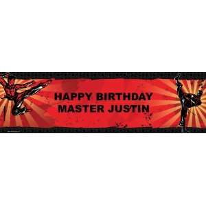 Martial Arts Personalized Birthday Banner Large 30 x 100 