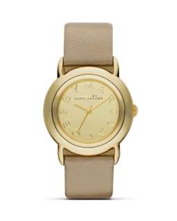 MARC BY MARC JACOBS MARCI Gold Watch with Leather Strap, 33 mm 