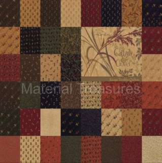 Cattails Clover Kansas Troubles Moda Fabric Charm Squares  