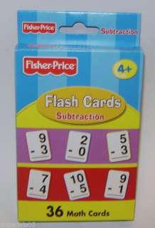 FISHER PRICE Flash Cards SUBTRACTION 36ct Ages 4+ NIB  