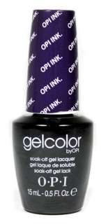   GelColor   OPI Ink   0.5oz / 15ml   Soak Off Lacquer Gel Color Polish