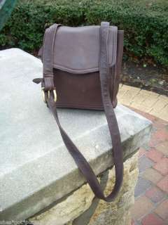 Authentic Fossil Brown Leather Small Cross Body Handbag Purse Fair 