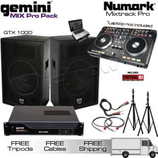 NUMARK Mixtrack Pro GEMINI GTX 1000 XGA 2000 DJ EQUIPMENT SPEAKER PA 