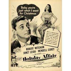  1949 Movie Ad Robert Mitchum Janet Leigh Wendell Corey 