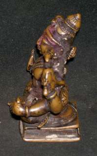   Traditional Indian Ritual Bronze God Shiva with Ganga Collectible