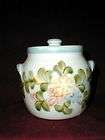 Louisville Stoneware COUNTRY FLOWER Small Bean Pot &Lid