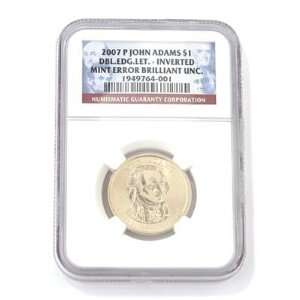   John Adams Presidential Dollar Error Coin BGC BU