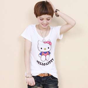 Brand New Hello Kitty Design T Shirt   Short Sleeve  