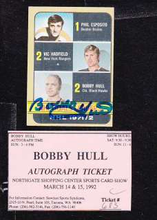 1972/73 Topps #61 NHL Goals LDRS Bobby Hull AUTO Chicago Blackhawks 