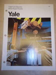 Vtg Eaton Materials Handling Catalog~Yale Wire Rope Hoists  