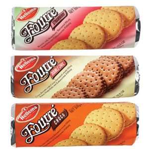 HELLEMA CRACKERS BISCUITS FOURRE DOUBLE CHOCOLATE CREAM FILLED 10.6 OZ 