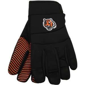 com NFL McArthur Cincinnati Bengals Black Deluxe Utility Work Gloves 