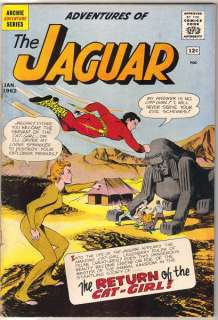 Adventures of The Jaguar Comic Book #4, Archie 1962 FINE   