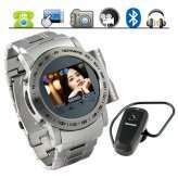 Gauntlet   Stainless Steel Quad Band Watchphone + MP4  