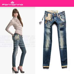 NEW Stunning Crystal Slim Fornarina Ladys Cool Jeans  