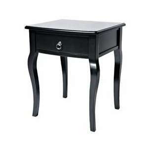  Country French Black 1 Drawer Accent Table    Powell 502 