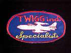 Vintage Airplane Jet Engine Embroidered Patch Aircraft Twigg 