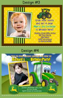 BIG GREEN TRACTOR BIRTHDAY PARTY INVITATIONS  U PRINT  