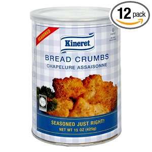 Kinerat Classic, Seasoned Bread Crumbs, 15 Ounce (Pack of 12)  