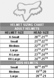 Fox Racing Helmet Sizing Chart items in Chaplin Kawasaki store on  
