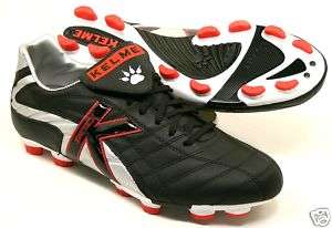 NEW Kelme Champion II TRX4 FG Soccer Cleats Black Leather with Red 