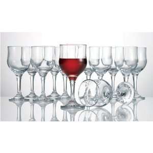  GLASS WINE GOBLETS, MARKET TULIP COLLECTION, SET OF 12 