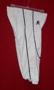   Athletic White with Navy Blue trim No Fly football pants LARGE  