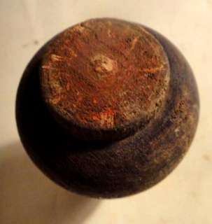antique EARLY WOOD SPINNING TOP TOY primitive  