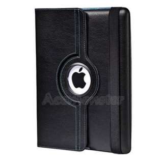 Smart Cover Leather Case Rotating Stand For iPad 2 BL  