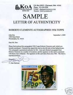 SAMPLE LETTER OF AUTHENTICITY items in The King of Autographs store on 