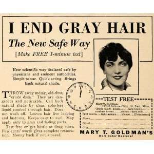  1927 Ad Mary T. Goldmans Hair Dye Color Restorer MN 