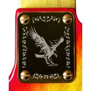  Hawk Gold Engraved Neck Plate: Musical Instruments