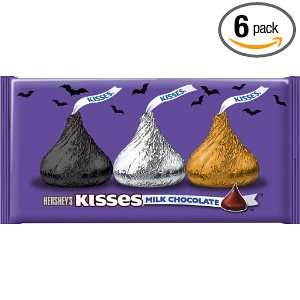 Hersheys Halloween Kisses, Milk Chocolate, 11 Ounce Bags (Pack of 6 